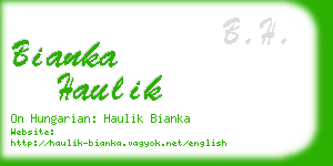 bianka haulik business card